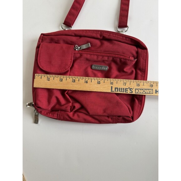 Baggallini Messenger Bag Purse Zip Adjustable Crossbody Compartments  Red - Picture 6 of 16